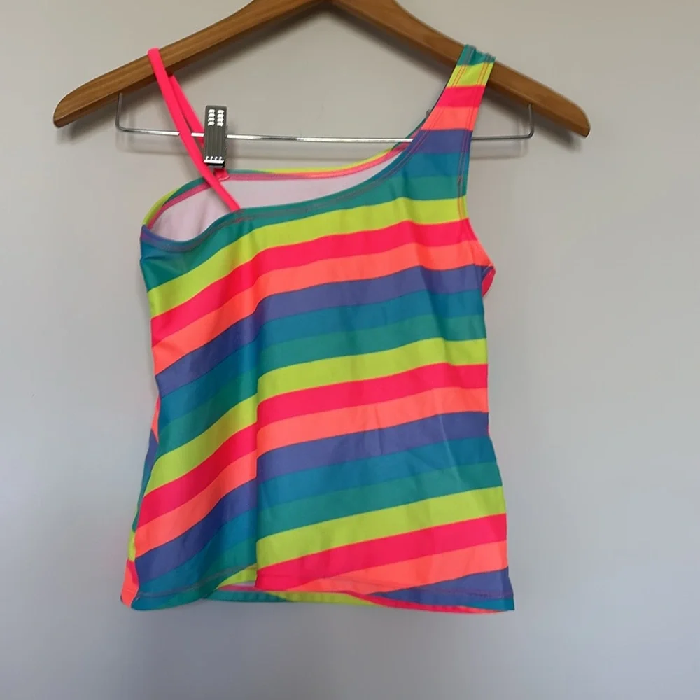 Cat & Jack Rainbow Tankini Top Sz XL (14/16) EUC